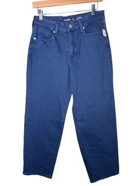 Old Navy High Waisted Navy Blue OG Loose Petite Jeans 6P